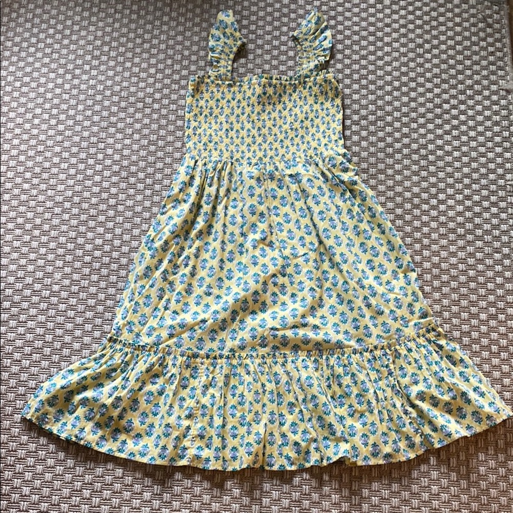 Crewcuts Yellow and Blue Floral Kids Dress